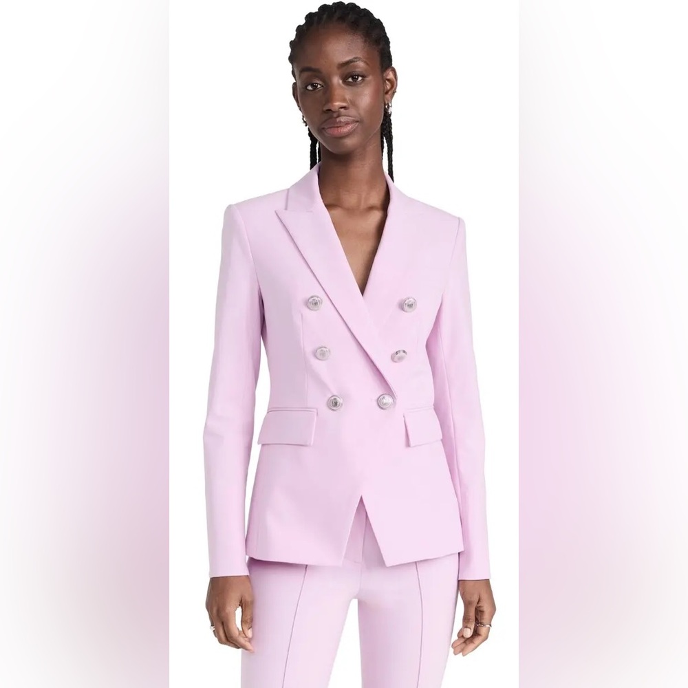 Veronica Beard purple Miller Dickey blazer in pale orchid - Picture 3 of 14
